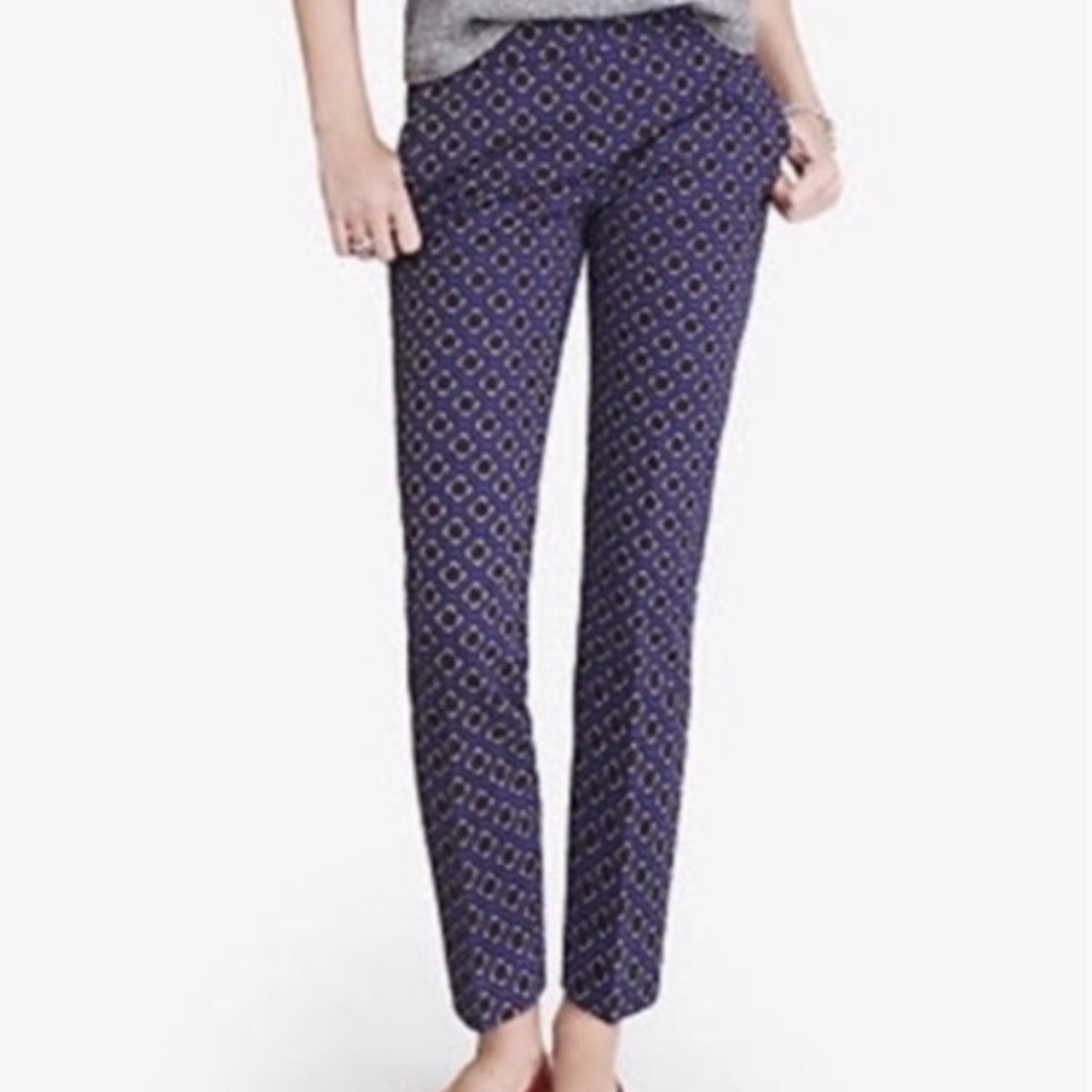 Express Blue Ankle Pants